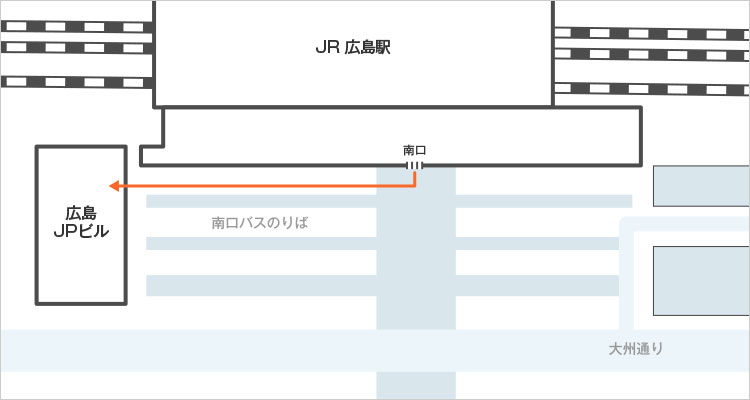 広島支社 広島JPビルディングアクセスマップ