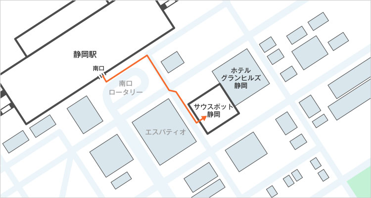 静岡支社 サウスポット静岡アクセスマップ